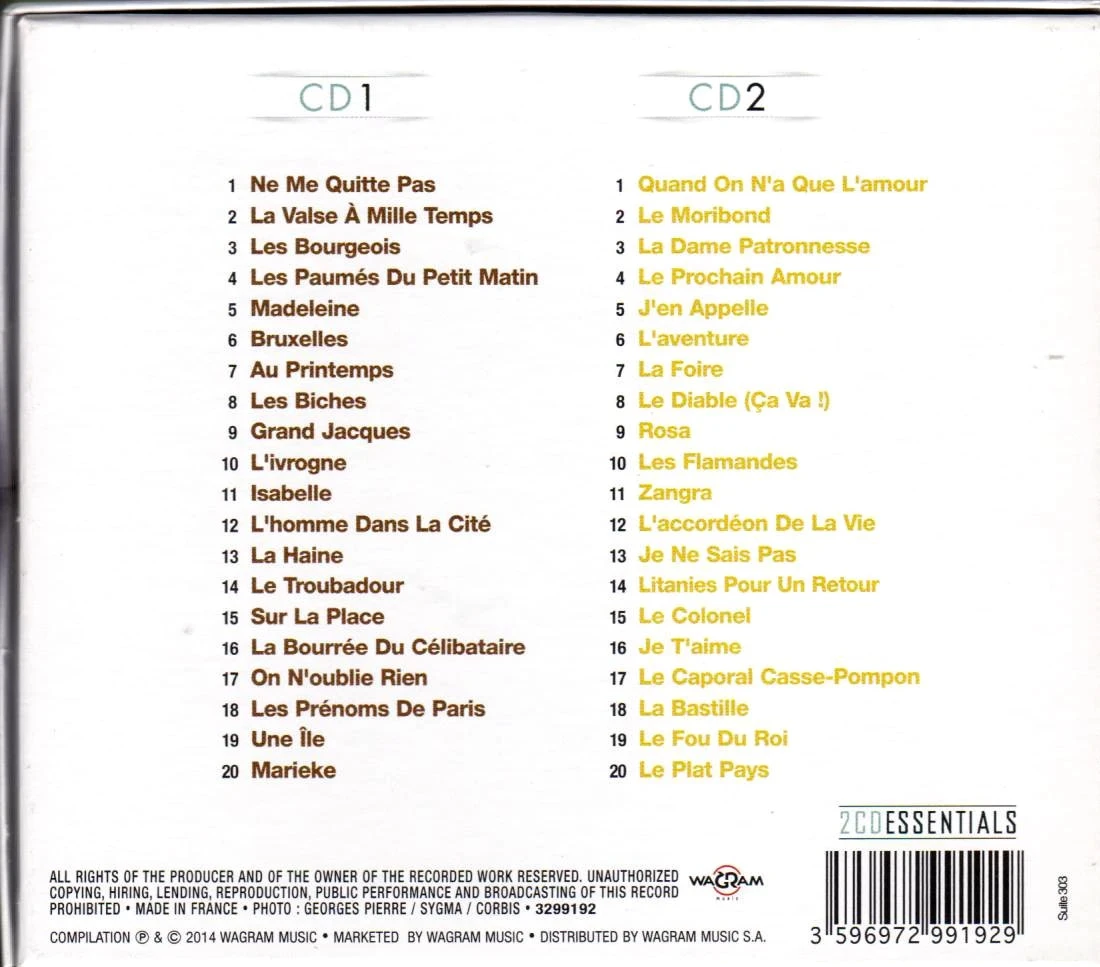 🎶 A monument of French song: the 2CD Essentials of Jacques Brel – photo 2